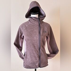 The North Face Arcata Hoodie Womens M Asymmetrical Full Zip Fleece Jacket